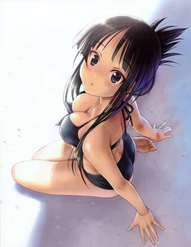 anime girl in swimsuit