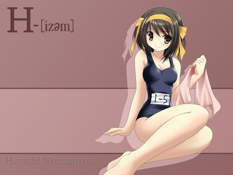 Anime girl in swimsuit