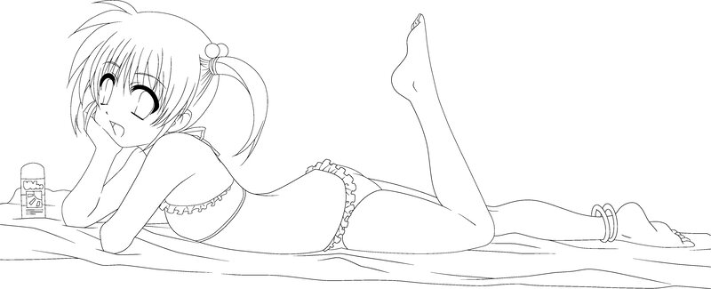 anime girl in swimsuit