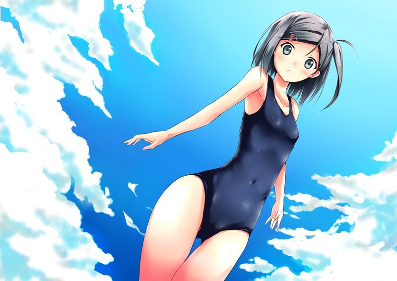 anime girl in swimsuit