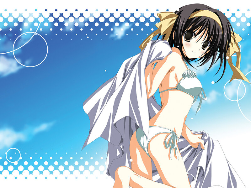 anime girl in swimsuit