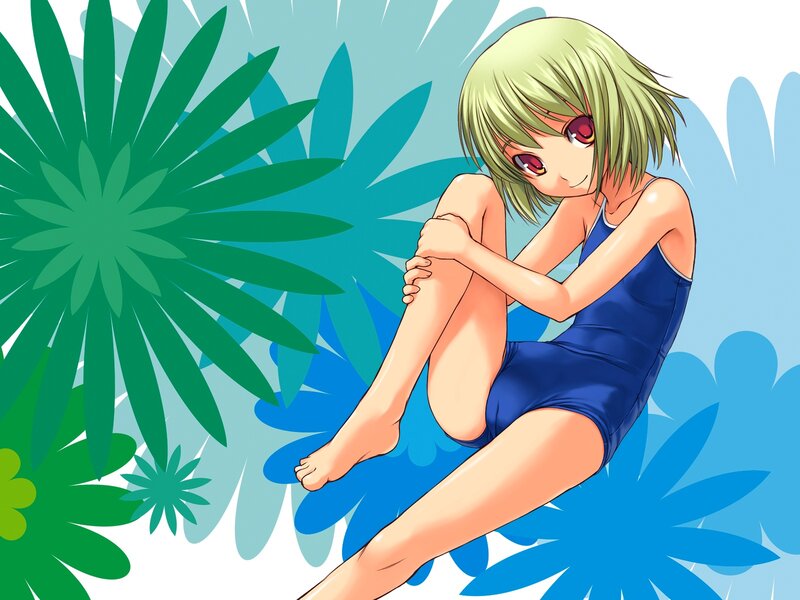 anime girl in swimsuit