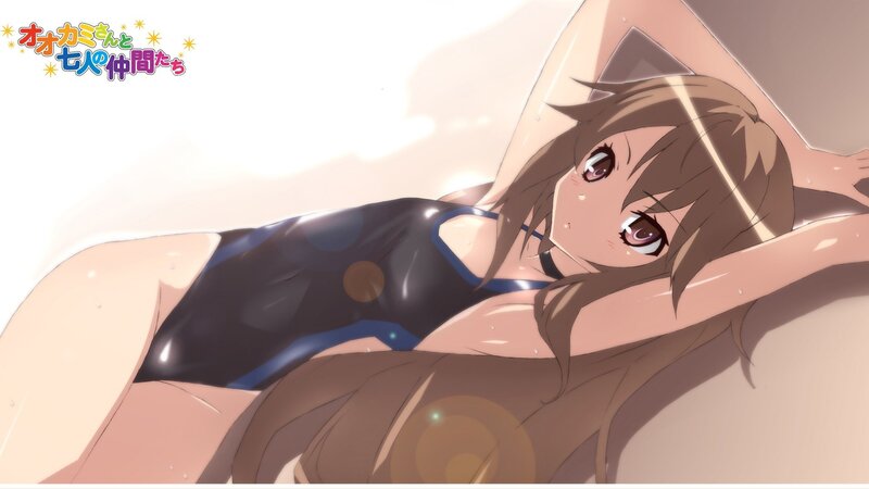 Anime girl in swimsuit
