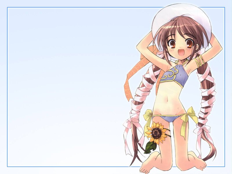 anime girl in swimsuit