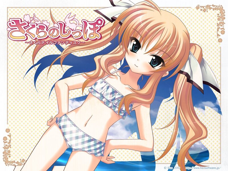 Anime girl in swimsuit