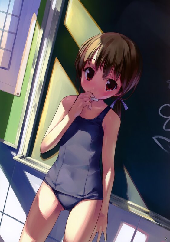 anime girl in swimsuit