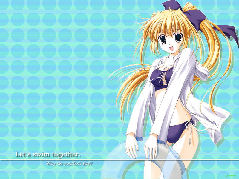 anime girl in swimsuit