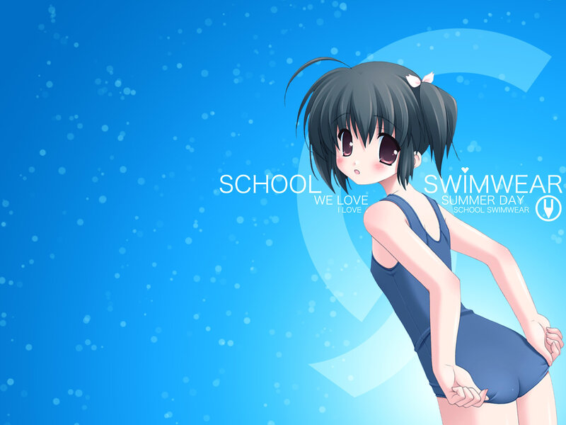 anime girl in swimsuit