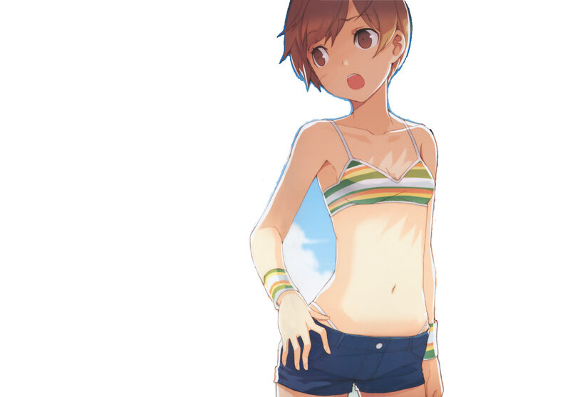 anime girl in swimsuit