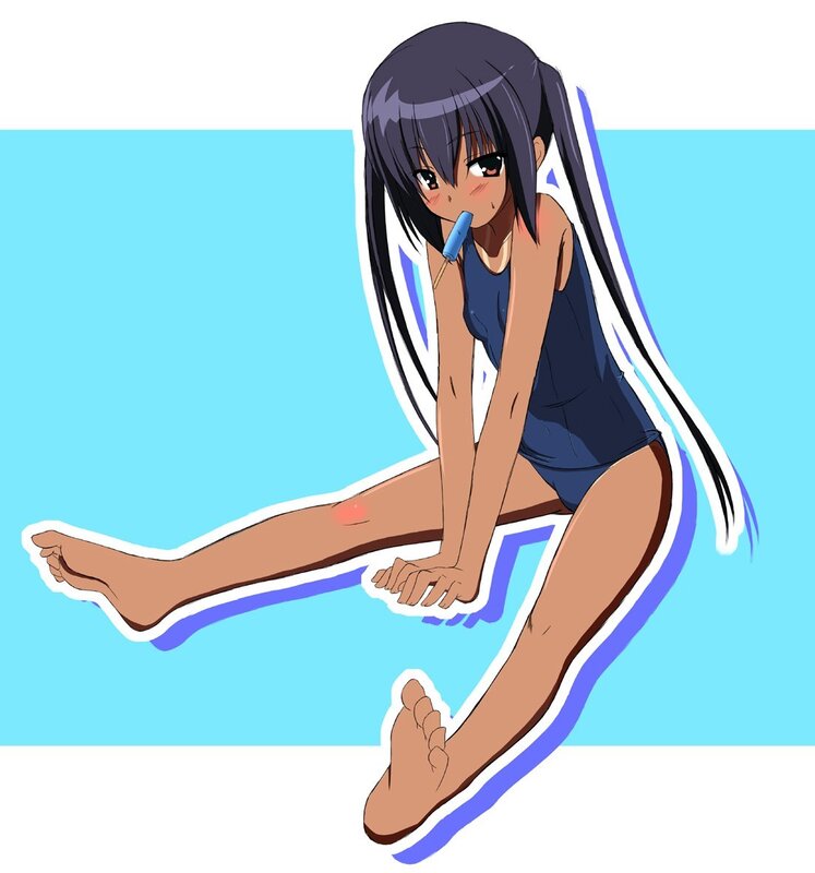anime girl in swimsuit