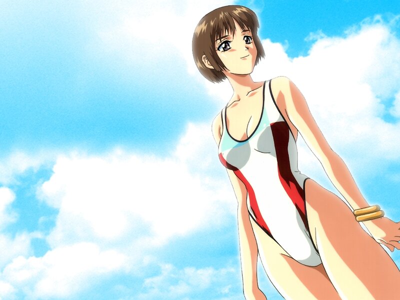 anime girl in swimsuit