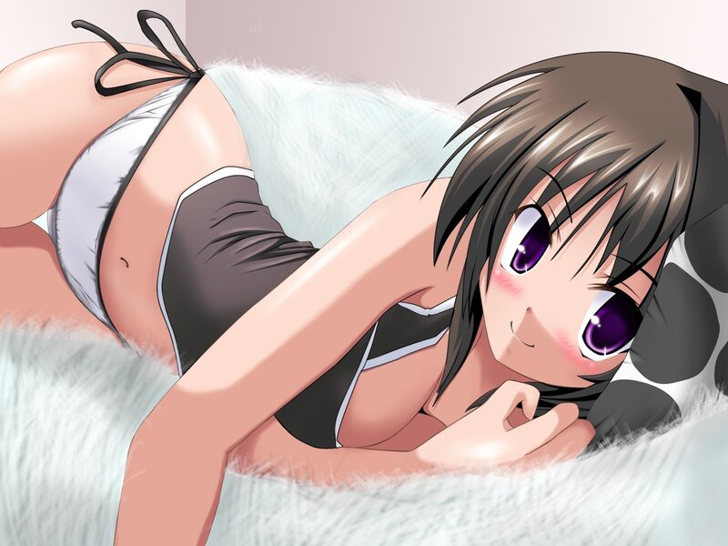 anime girl in swimsuit