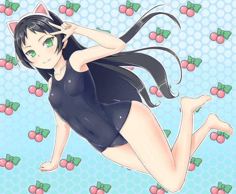 anime girl in swimsuit