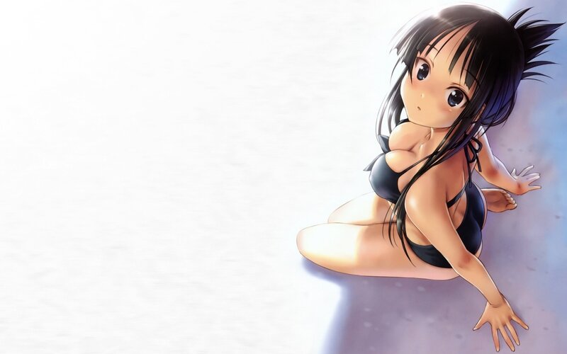 anime girl in swimsuit