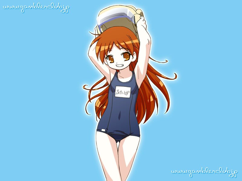 Anime girl in swimsuit