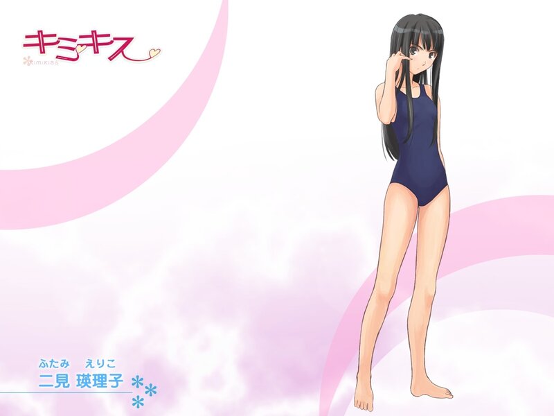 Anime girl in swimsuit