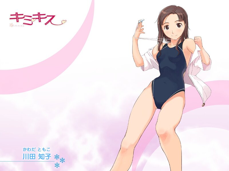 Anime girl in swimsuit