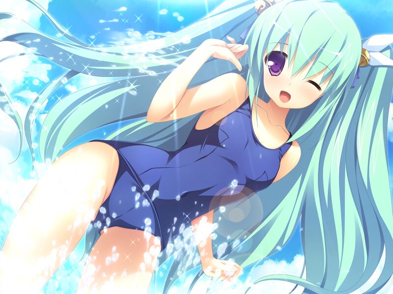 anime girl in swimsuit