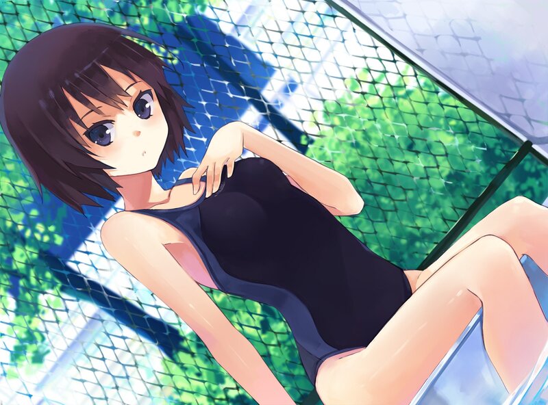 anime girl in swimsuit