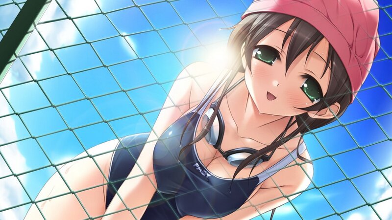 anime girl in swimsuit
