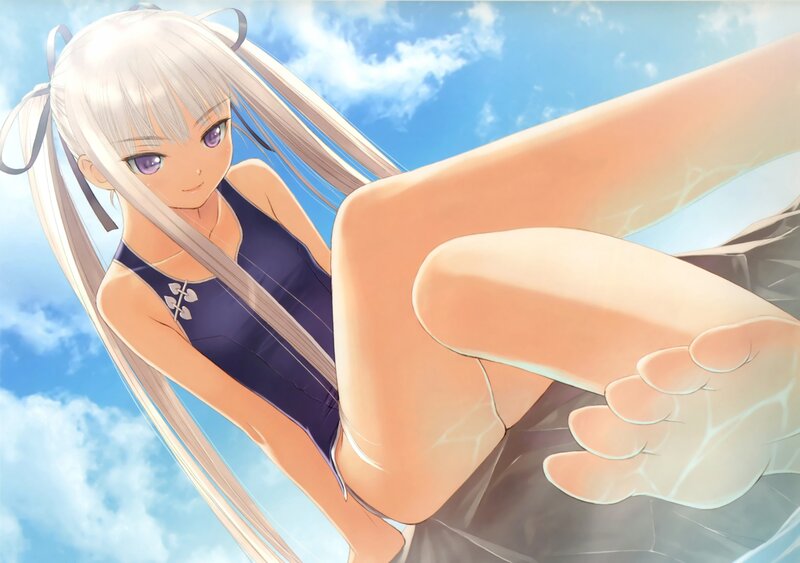 anime girl in swimsuit