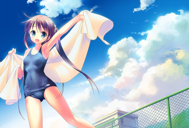 anime girl in swimsuit