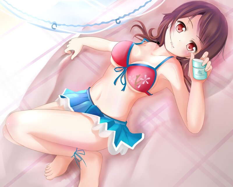 anime girl in swimsuit