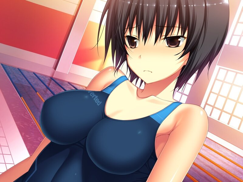 anime girl in swimsuit
