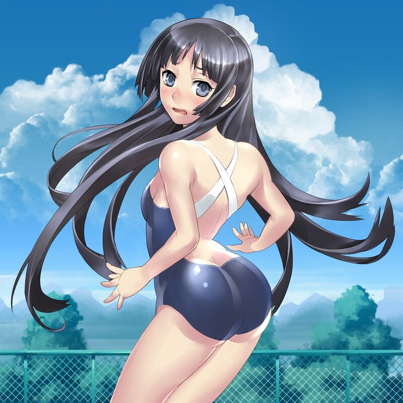 anime girl in swimsuit