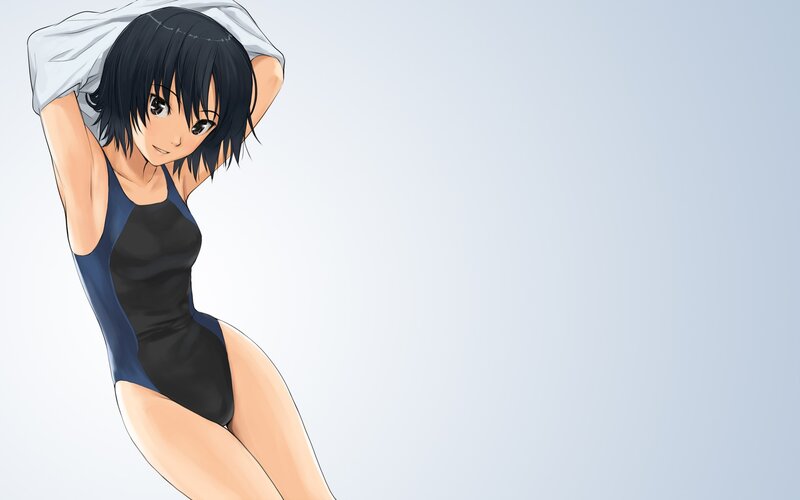 anime girl in swimsuit