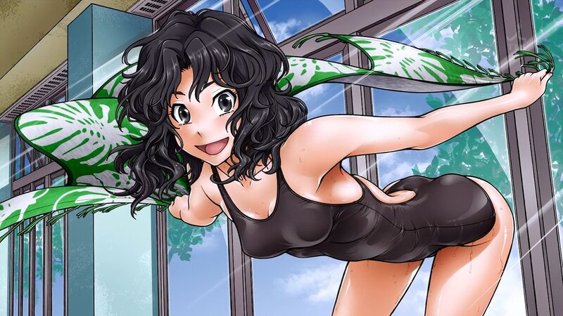 anime girl in swimsuit