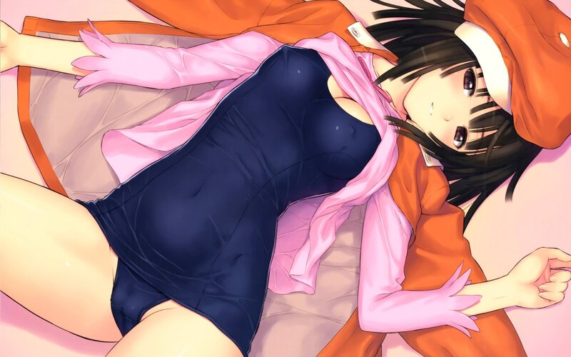 anime girl in swimsuit
