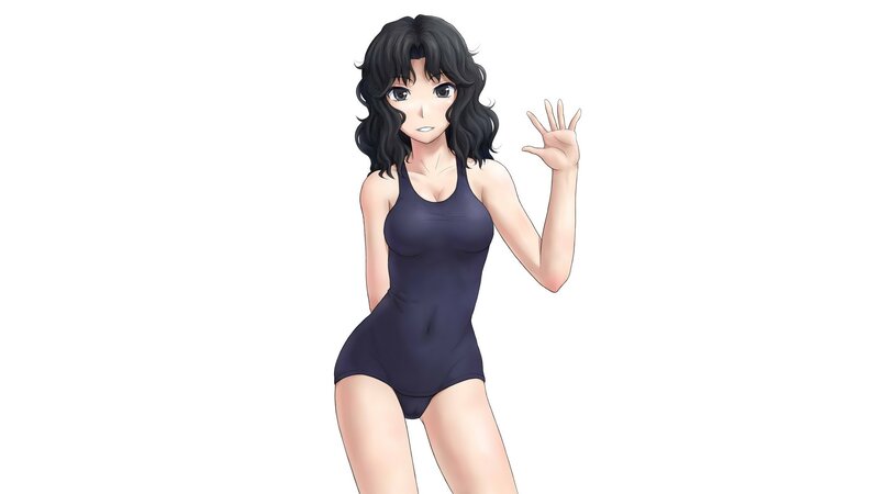 anime girl in swimsuit