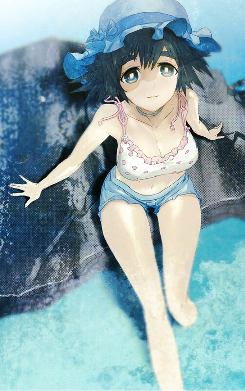 anime girl in swimsuit