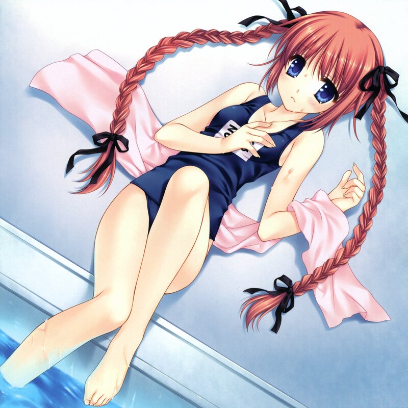 Anime girl in swimsuit