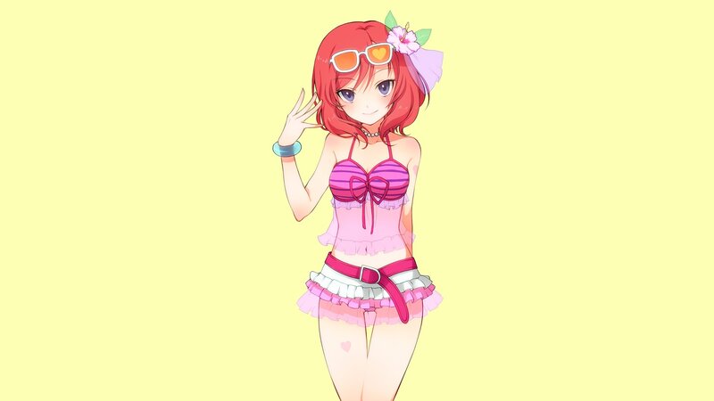 anime girl in swimsuit