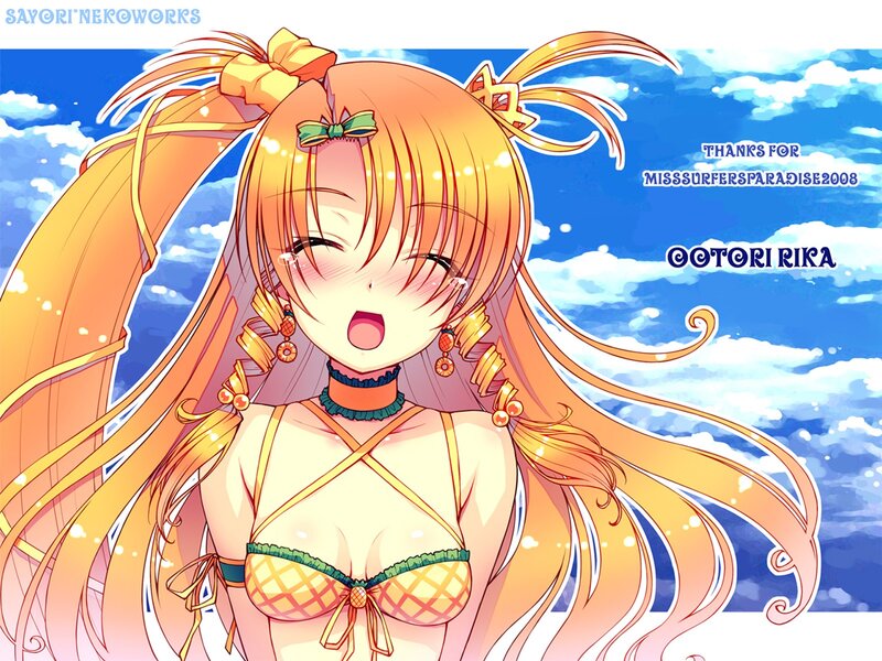 Anime girl in swimsuit