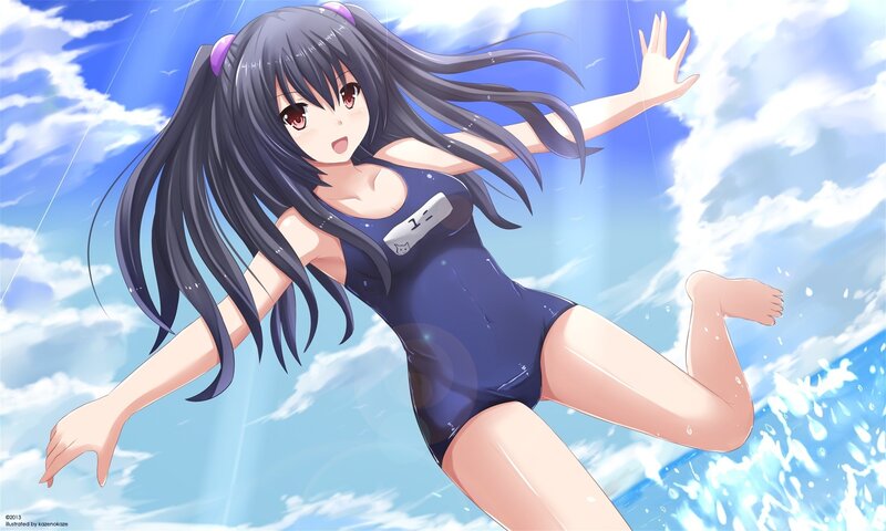 anime girl in swimsuit