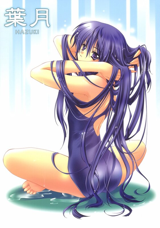 Anime girl in swimsuit