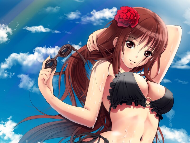 anime girl in swimsuit