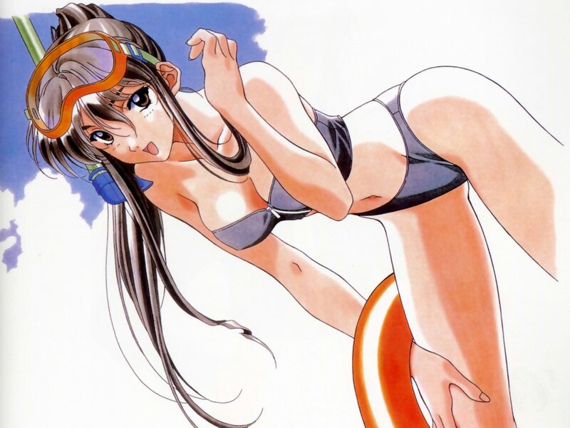 anime girl in swimsuit