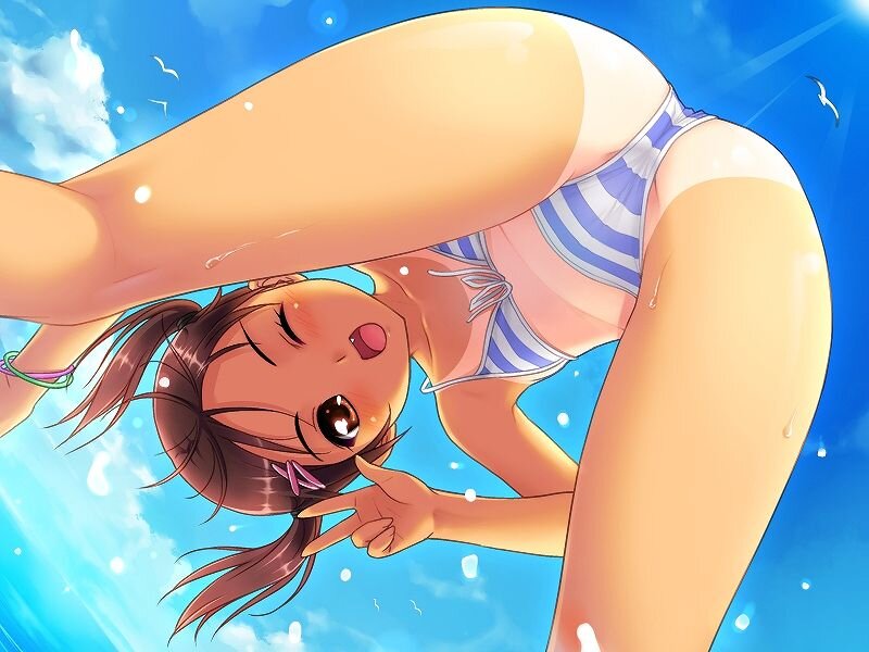 anime girl in swimsuit