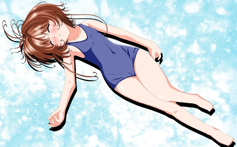 anime girl in swimsuit