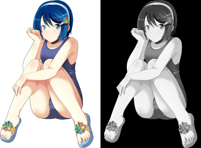 anime girl in swimsuit
