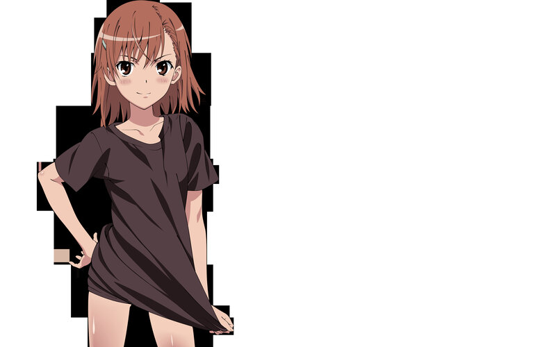 anime girl in t-shirt
