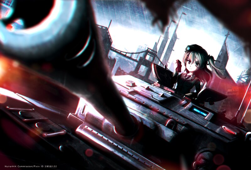 Anime Girl in Tank — Black