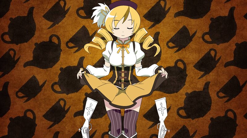anime girl in tea party scene