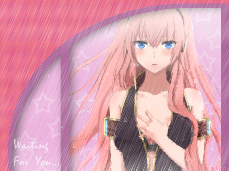 anime girl in the rain