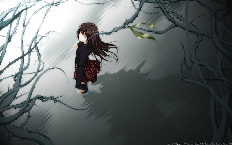 Anime Girl in Thorny Forest
