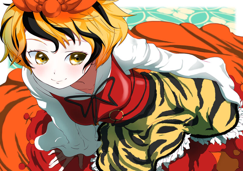 Anime Girl in Tiger Costume — Orange